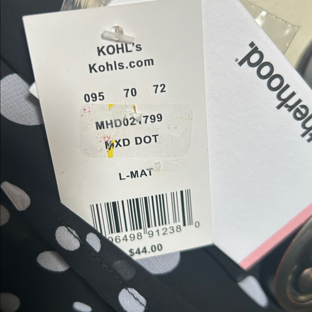 NWT Motherhood maternity mixed dot woven wrap midi dress size large - Picture 4 of 6